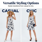 Rochie casual fără mâneci, cu bretele subțiri și imprimeu, pentru femei