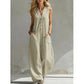 👗 Damen Casual V-Neck Sleeveless Jumpsuit – figurschmeichelnd, luftig & vielseitig – perfekt für Alltag & besondere Anlässe