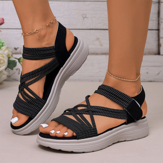 Sandale sportive cu platformă și curele elastice pentru femei👣 Mergi toată ziua fără să te obosească picioarele