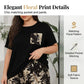 Set de bluză casual cu guler rotund și pantaloni capri pentru femei