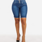 🌺Reduceri de vară 👖✨Pantaloni scurți din denim elastic cu talie înaltă pentru femei