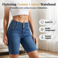 🌺Reduceri de vară 👖✨Pantaloni scurți din denim elastic cu talie înaltă pentru femei