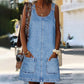 Oferte noi – Rochie lejeră cu bretele din denim pentru femei