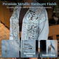 Jachetă din denim pentru femei, cu croială lejeră, imprimeu floral, dantelă și patchwork
