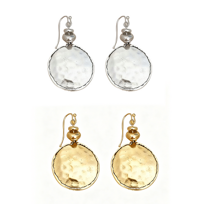 💧 Eleganță Vintage Autentică? Cercei Picătură din Metal Ciocănit, Unici & Rafinați! ✨