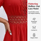 👗Rochie Chic cu Decolteu în V și Detalii cu Dantelă Decupată