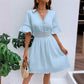 👗Rochie Chic cu Decolteu în V și Detalii cu Dantelă Decupată