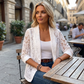 👗Blazer elegant din dantelă cu imprimeu floral pentru femei