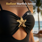 Costum de baie tip rochie pentru femei, cu decupaje și detaliu în formă de stea de mare