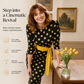 Rochie retro elegantă cu buline pentru femei