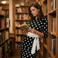 Rochie retro elegantă cu buline pentru femei