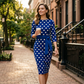 Rochie retro elegantă cu buline pentru femei