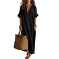 Rochie maxi minimalistă, în culori uni, pentru femei