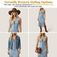 Rochie retro western, fără mâneci, cu ciucuri, croială slim