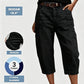 👖 Pantaloni de damă din denim, croiți, elastici, casual – Croială tip cilindru, talie medie, buzunare multiple