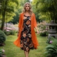 Rochie midi cu imprimeu floral pentru femei
