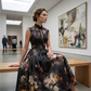 Rochie elegantă fără mâneci, cu imprimeu floral, pentru femei🐦‍🔥👗