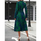 👗 Rochie-cămașă cu imprimeu multicolor – curea la talie, tăietură la tiv, confort pe tot parcursul zilei 🌸