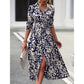👗 Rochie-cămașă cu imprimeu multicolor – curea la talie, tăietură la tiv, confort pe tot parcursul zilei 🌸