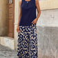 Set pentru femei compus din un top cu imprimeu floral și pantaloni cu croi larg