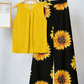 Set pentru femei compus din un top cu imprimeu floral și pantaloni cu croi larg