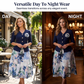 Rochie elegantă cu mâneci scurte și imprimeu floral pentru femei