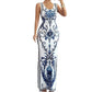 Rochie lungă clasică pentru femei, cu imprimeu floral