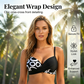 🌺👙 Bikini din două piese, cu imprimeu și efect de modelare –🌊 pernițe detașabile, talie înaltă care acoperă abdomenul –  plată la livrare💕
