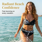 🌺👙 Bikini din două piese, cu imprimeu și efect de modelare –🌊 pernițe detașabile, talie înaltă care acoperă abdomenul –  plată la livrare💕