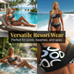 🌺👙 Bikini din două piese, cu imprimeu și efect de modelare –🌊 pernițe detașabile, talie înaltă care acoperă abdomenul –  plată la livrare💕
