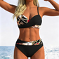🌺👙 Bikini din două piese, cu imprimeu și efect de modelare –🌊 pernițe detașabile, talie înaltă care acoperă abdomenul –  plată la livrare💕