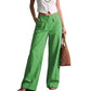 Pantaloni Casual din Bumbac și In, Lejeri, pentru Femei