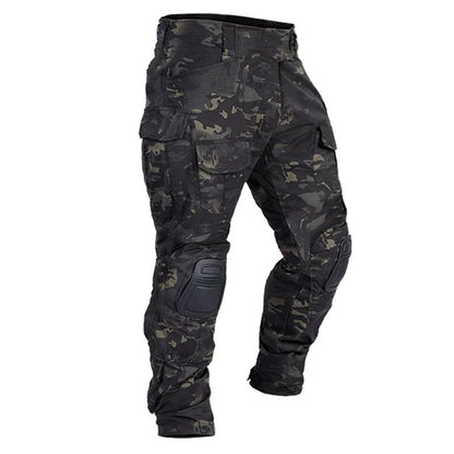 Pantaloni cargo tactici pentru bărbați, cu genunchiere