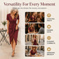 💖👗Rochie Wrap Asimetrică cu Decolteu în V, Mânecă Scurtă pentru Femei – Elegantă, Confortabilă și Perfectă pentru Orice Ocazie✨