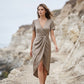 💖👗Rochie Wrap Asimetrică cu Decolteu în V, Mânecă Scurtă pentru Femei – Elegantă, Confortabilă și Perfectă pentru Orice Ocazie✨