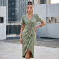 💖👗Rochie Wrap Asimetrică cu Decolteu în V, Mânecă Scurtă pentru Femei – Elegantă, Confortabilă și Perfectă pentru Orice Ocazie✨