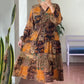 Rochie pentru femei cu imprimeu floral și decolteu în V, mărime mare