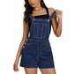 Salopete scurte din denim pentru femei, în stil casual