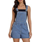 Salopete scurte din denim pentru femei, în stil casual