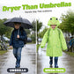 🐸 Poncho de ploaie pentru copii în formă de broască ☔ – Impermeabil, ușor și ușor de pus în rucsac