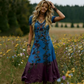 🔥Noutăți și Oferte Speciale - Rochie Maxi Florală cu Decolteu în V, Vintage pentru Femei