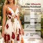 💃 Rochie lungă cu bretele subțiri și imprimeu pentru femei