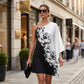 Rochie pentru femei cu un singur umăr, imprimeu floral asimetric