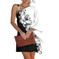 Rochie pentru femei cu un singur umăr, imprimeu floral asimetric