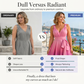 Rochie elegantă pentru femei, cu decolteu în V și efect degrade, prevăzută cu buzunare
