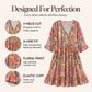 Rochie pentru femei, cu imprimeu floral boem, decolteu în V, lejeră
