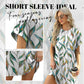 💃 Rochie cu mânecă scurtă, croială lejeră, cu modele imprimate versatile