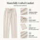 Pantaloni casual pentru femei, cu talie elastică și șnur, croi evazat