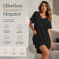 Rochie tip tricou cu decolteu în V pentru femei, mărimi mari