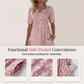 Rochie casual pentru femei cu decolteu în V, imprimeu și buzunare💐👗